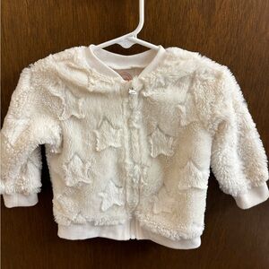 Wonder Nation Cream Fuzzy Star Jacket